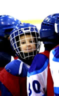 Little boy hockey player