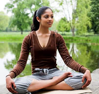 Lady doing yoga